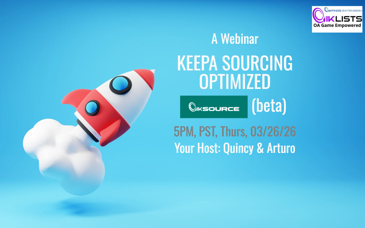 Keepa Sourcing Optimized — QikSource webinar poster