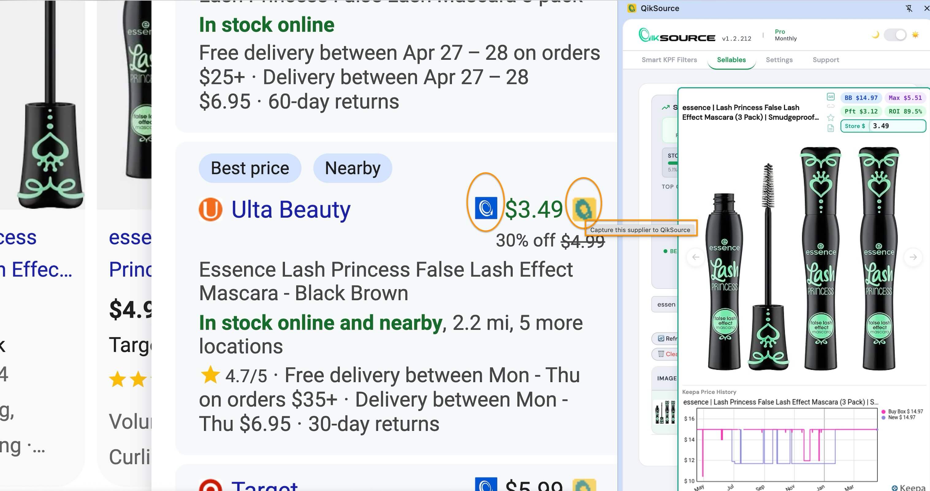 Auto price and store capture with rabbit trail multiplier