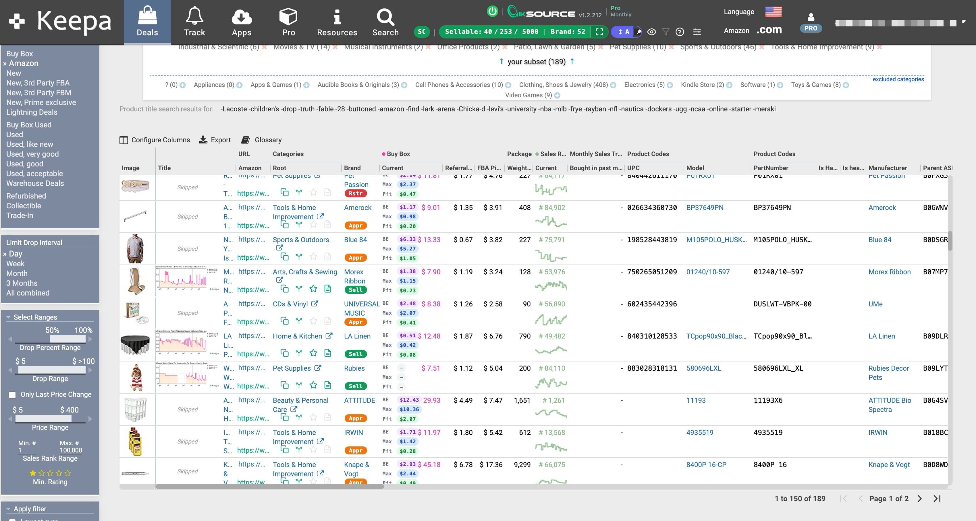 Smart Screening on Keepa Deals