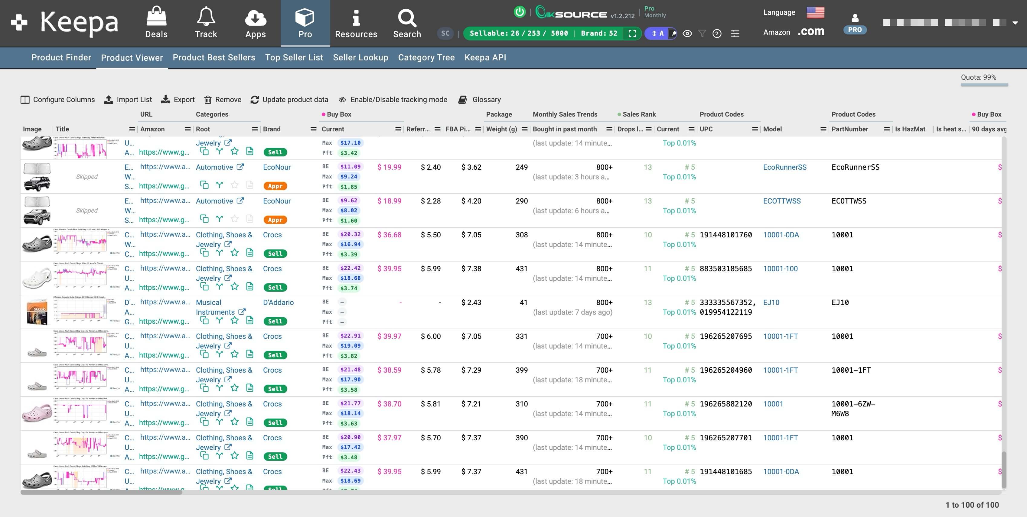 Smart Screening on Keepa Viewer